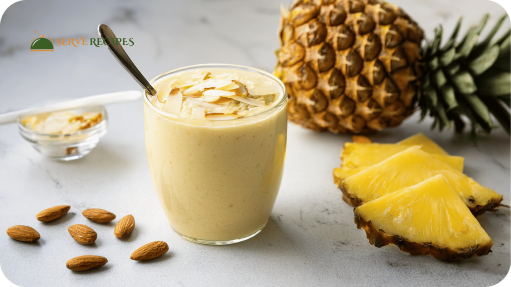 Pineapple and Almond Butter Protein Smoothie 1