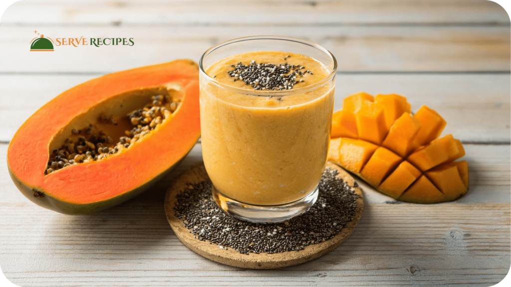 Tropical Papaya and Mango Protein Smoothie 1