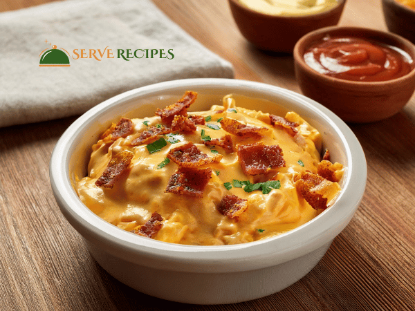 Creamy buffalo chicken dip in a white bowl, topped with green onions, served with tortilla chips and a side of salsa.