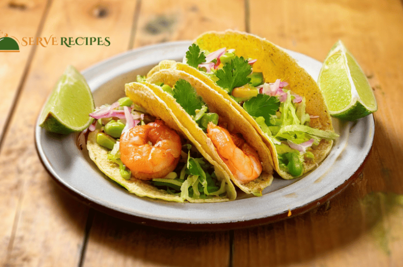 Spicy Shrimp Tacos with Creamy Avocado-Lime Slaw