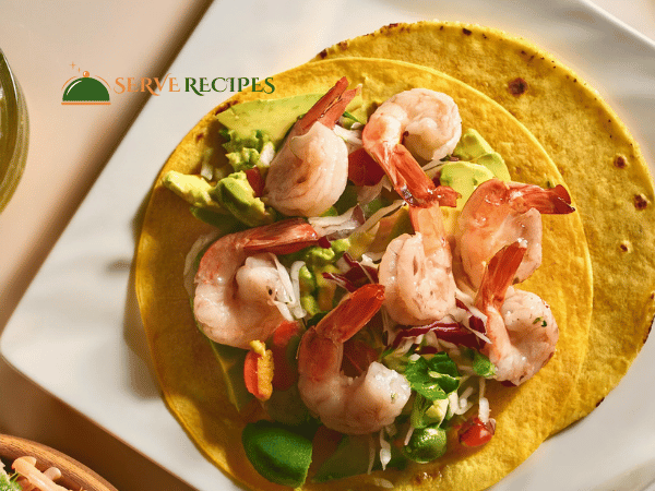 Gluten Free Option Spicy Shrimp Tacos with Creamy Avocado Lime Slaw